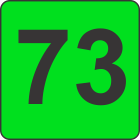 Number Seventy Three (73) Fluorescent Circle or Square Labels
